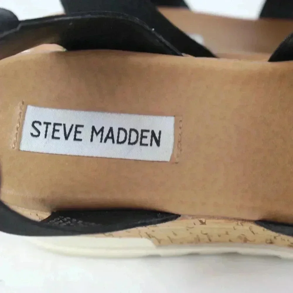 STEVE MADDEN ladies cork wedge heels size 6.5M
